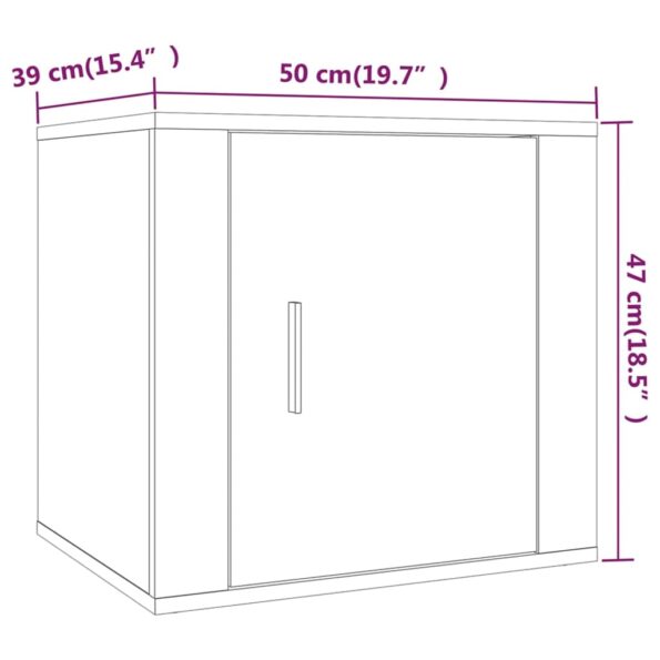vidaXL Nočné stolíky 2 ks hnedý dub 50x39x47 cm – Obrázok 11