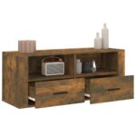 vidaXL TV skrinka dymový dub 100x35x40 cm spracované drevo – Obrázok 5
