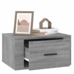 vidaXL Nástenné nočné stolíky 2 ks sivé dub sonoma 50x36x25 cm – Obrázok 5