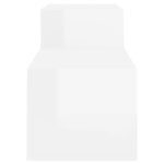 vidaXL Botník lesklý biely 150x35x45 cm spracované drevo – Obrázok 6