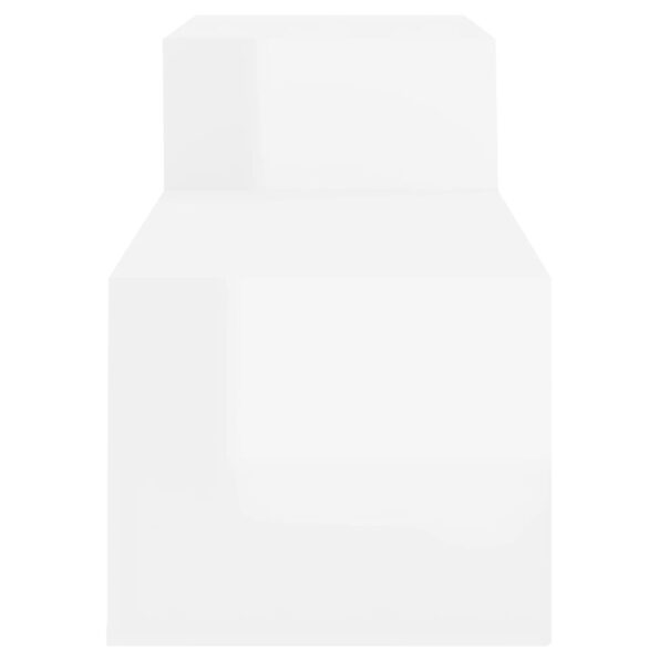 vidaXL Botník lesklý biely 150x35x45 cm spracované drevo – Obrázok 6