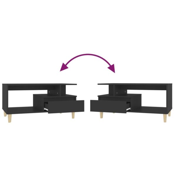 vidaXL Konferenčný stolík čierny 90x49x45 cm spracované drevo – Obrázok 8