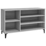 vidaXL Botník sivý dub sonoma 102x36x60 cm spracované drevo – Obrázok 2