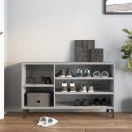 vidaXL Botník sivý dub sonoma 102x36x60 cm spracované drevo – Obrázok 3