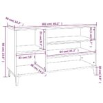 vidaXL Botník sivý dub sonoma 102x36x60 cm spracované drevo – Obrázok 8