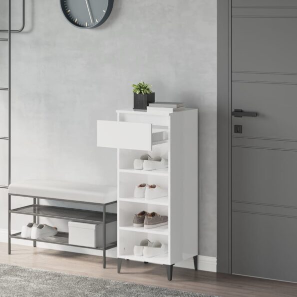 VXL8720287224709_g_en_hd_1.jpg vidaXL Regál na topánky lesklý biely 40x36x105 cm spracované drevo – Obrázok 3