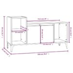 vidaXL TV skrinka sivý dub sonoma 100x35x55 cm spracované drevo – Obrázok 10