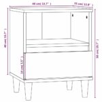 vidaXL Nočné stolíky 2 ks betónové sivé 40x35x50 cm – Obrázok 11