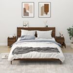 vidaXL Nočné stolíky 2 ks hnedý dub 40x35x50 cm