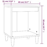 vidaXL Nočné stolíky 2 ks dymový dub 40x35x50 cm – Obrázok 9