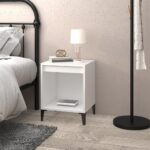 vidaXL Nočný stolík biely 40x35x50 cm – Obrázok 3