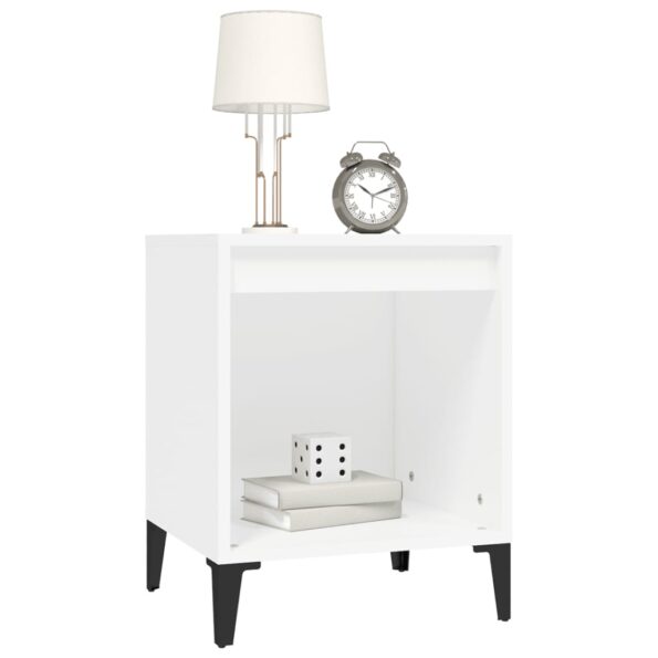vidaXL Nočný stolík biely 40x35x50 cm – Obrázok 4