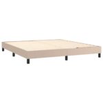 vidaXL Boxspring posteľ s matracom kapučínová 160x200 cm umelá koža – Obrázok 4