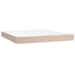 vidaXL Boxspring posteľ s matracom kapučínová 160x200 cm umelá koža – Obrázok 5
