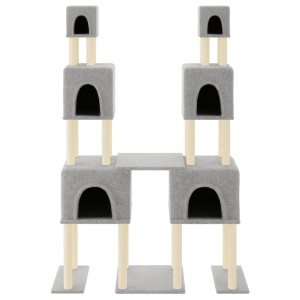 VXL8720845417192_g_en_hd_1.jpg vidaXL Škrabadlo pre mačky so sisalovými stĺpikmi bledosivé 199 cm – Obrázok 3
