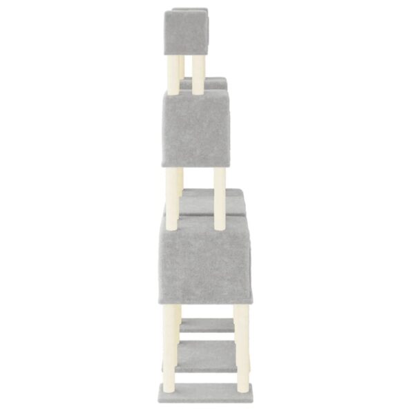 VXL8720845417192_g_en_hd_2.jpg vidaXL Škrabadlo pre mačky so sisalovými stĺpikmi bledosivé 199 cm – Obrázok 4