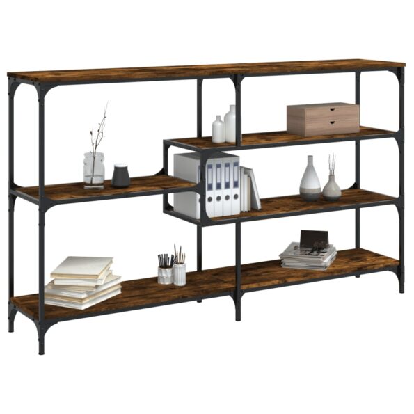 vidaXL Konzolový stolík dymový dub 160x32x95 cm kompozitné drevo – Obrázok 3