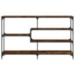 vidaXL Konzolový stolík dymový dub 160x32x95 cm kompozitné drevo – Obrázok 4