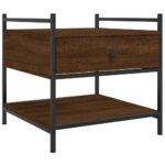 vidaXL Konferenčný stolík hnedý dub 50x50x50 cm kompozitné drevo – Obrázok 2