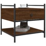 vidaXL Konferenčný stolík hnedý dub 50x50x50 cm kompozitné drevo – Obrázok 3