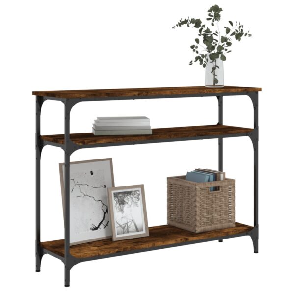 VXL8720845419882_g_en_hd_1.jpg vidaXL Konzolový stolík dymový dub 100x29x75 cm kompozitné drevo – Obrázok 3