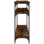vidaXL Konzolový stolík dymový dub 100x29x75 cm kompozitné drevo – Obrázok 5