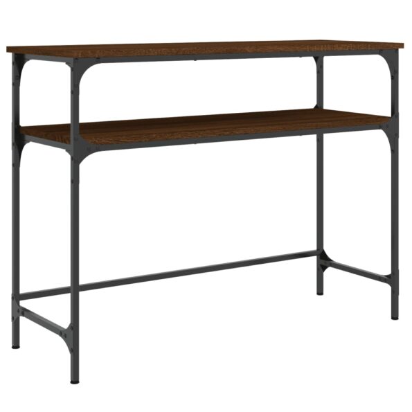 vidaXL Konzolový stolík hnedý dub 100x35,5x75 cm kompozitné drevo – Obrázok 2