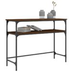 vidaXL Konzolový stolík hnedý dub 100x35,5x75 cm kompozitné drevo – Obrázok 3