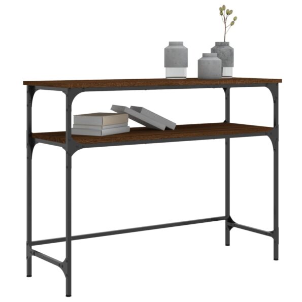 vidaXL Konzolový stolík hnedý dub 100x35,5x75 cm kompozitné drevo – Obrázok 3