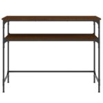 vidaXL Konzolový stolík hnedý dub 100x35,5x75 cm kompozitné drevo – Obrázok 4