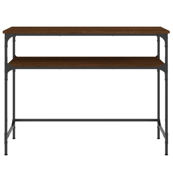 vidaXL Konzolový stolík hnedý dub 100x35,5x75 cm kompozitné drevo – Obrázok 4