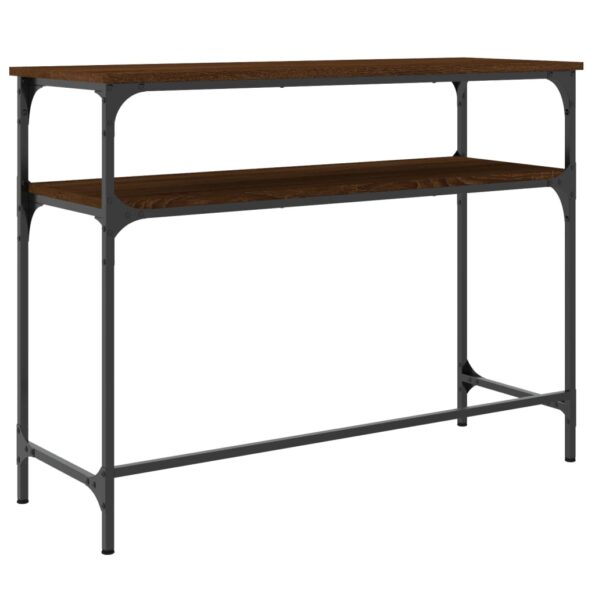 vidaXL Konzolový stolík hnedý dub 100x35,5x75 cm kompozitné drevo – Obrázok 6