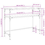vidaXL Konzolový stolík hnedý dub 100x35,5x75 cm kompozitné drevo – Obrázok 9