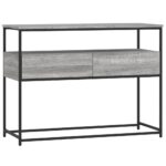 vidaXL Konzolový stolík sivý sonoma 100x40x75 cm kompozitné drevo – Obrázok 2