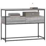 vidaXL Konzolový stolík sivý sonoma 100x40x75 cm kompozitné drevo – Obrázok 3