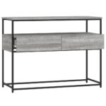 vidaXL Konzolový stolík sivý sonoma 100x40x75 cm kompozitné drevo – Obrázok 5