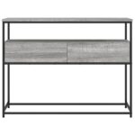 vidaXL Konzolový stolík sivý sonoma 100x40x75 cm kompozitné drevo – Obrázok 6