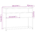 vidaXL Konzolový stolík sivý sonoma 100x40x75 cm kompozitné drevo – Obrázok 11