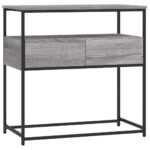 vidaXL Konzolový stolík sivý sonoma 75x40x75 cm kompozitné drevo – Obrázok 2