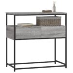vidaXL Konzolový stolík sivý sonoma 75x40x75 cm kompozitné drevo – Obrázok 3