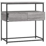 vidaXL Konzolový stolík sivý sonoma 75x40x75 cm kompozitné drevo – Obrázok 5