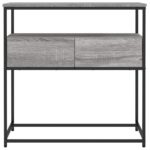 vidaXL Konzolový stolík sivý sonoma 75x40x75 cm kompozitné drevo – Obrázok 6
