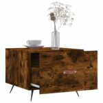 vidaXL Konferenčný stolík dymový dub 50x50x40 cm spracované drevo – Obrázok 4