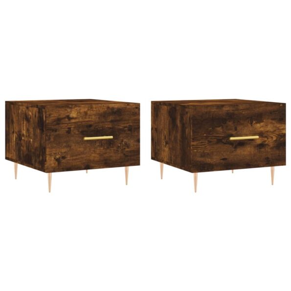 vidaXL Konferenčné stolíky 2 ks dymový dub 50x50x40cm kompozitné drevo – Obrázok 2