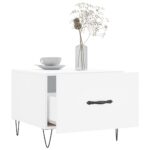vidaXL Konferenčný stolík biely 50x50x40 cm kompozitné drevo – Obrázok 4