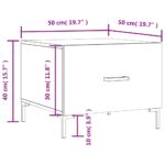 vidaXL Konferenčný stolík dymový dub 50x50x40 cm spracované drevo – Obrázok 12