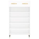 vidaXL Botník biely 60x35x105 cm kompozitné drevo – Obrázok 6