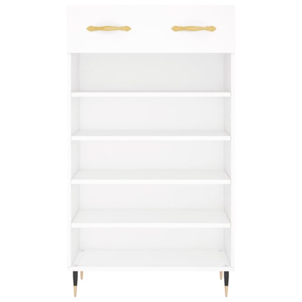 vidaXL Botník biely 60x35x105 cm kompozitné drevo – Obrázok 6