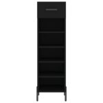 vidaXL Botník čierny 30x35x105 cm kompozitné drevo – Obrázok 6