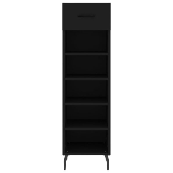 vidaXL Botník čierny 30x35x105 cm kompozitné drevo – Obrázok 6